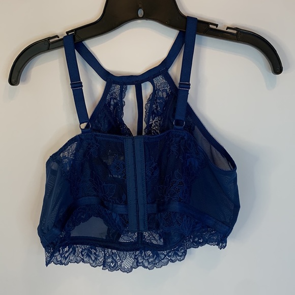 Blue Strappy studded wire free bralette, 2X New w/tags - Picture 3 of 3